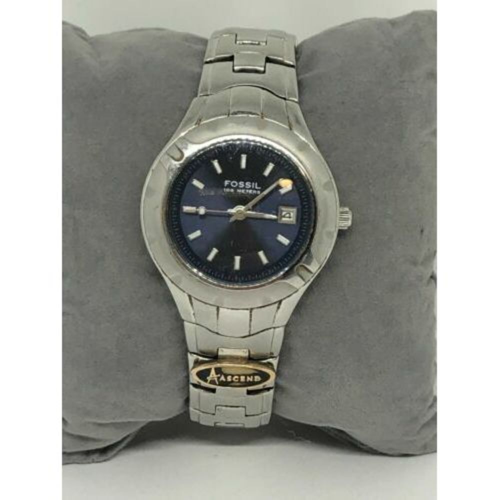 Fossil PR1690 Womens Silver Stainless Steel Quartz Analog Dial Wrist Watch Bb747